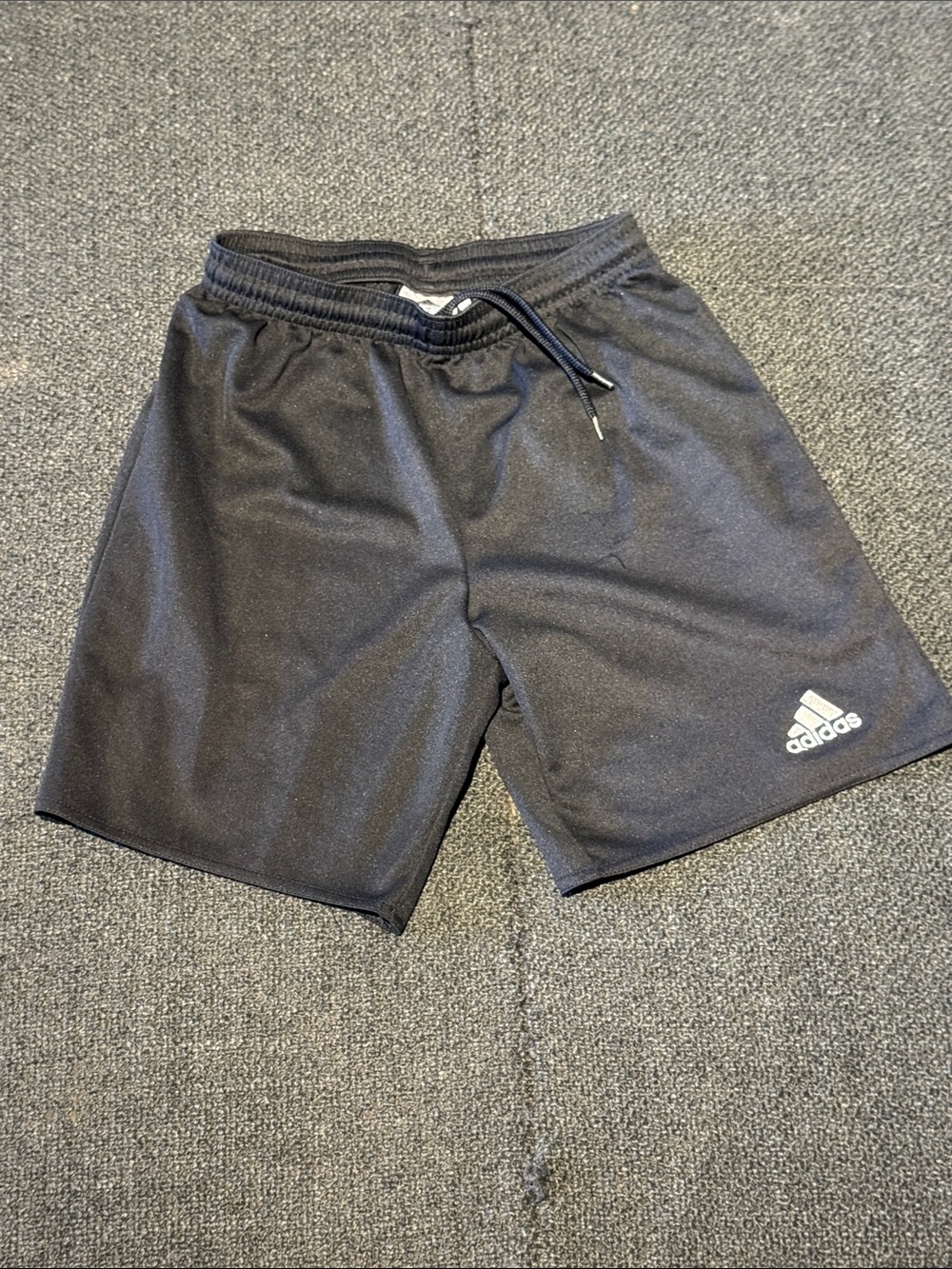 Adidas Black Athletic Training Shorts with Logo Boys Medium
